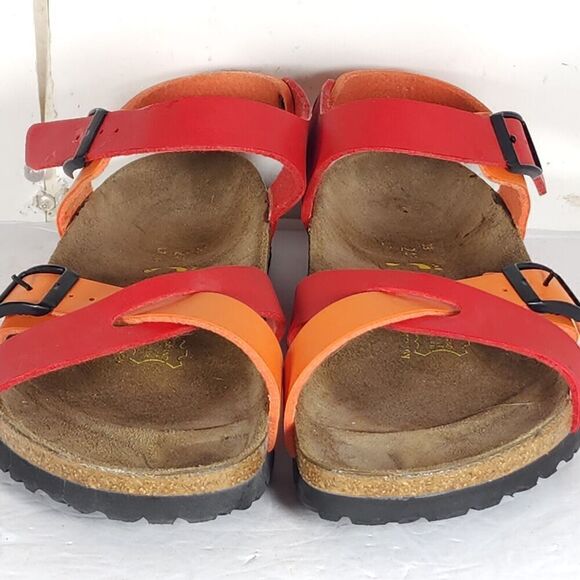 Birkenstock Papillio Women's Yara EU38 US7 Multicolor Flat Strappy Sandals Rare - Picture 5 of 16